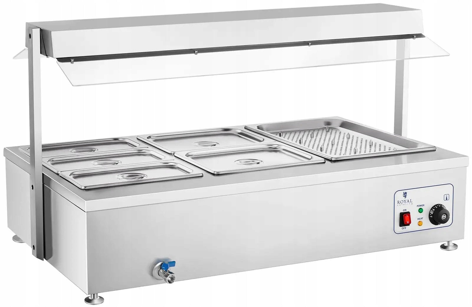 BEMAR WITH DRAIN TAP 6XGN ROYAL CATERING RCBM-6WA 10010381