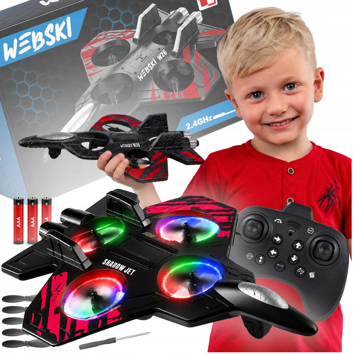 BEST GIFT FOR CHILD REMOTE CONTROLLED AIRPLANE W26-X8 + GAMEPAD