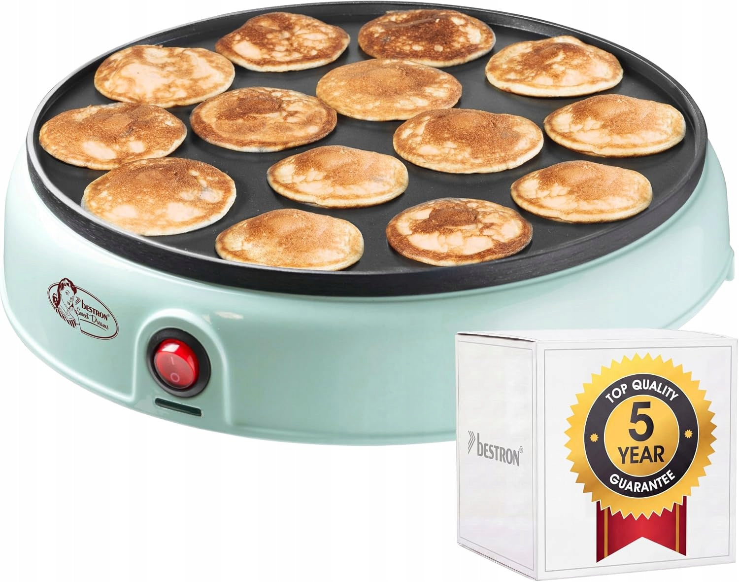 BESTRON POFFERTJES MAKER RETRO 800W MINI MINT PANCAKES