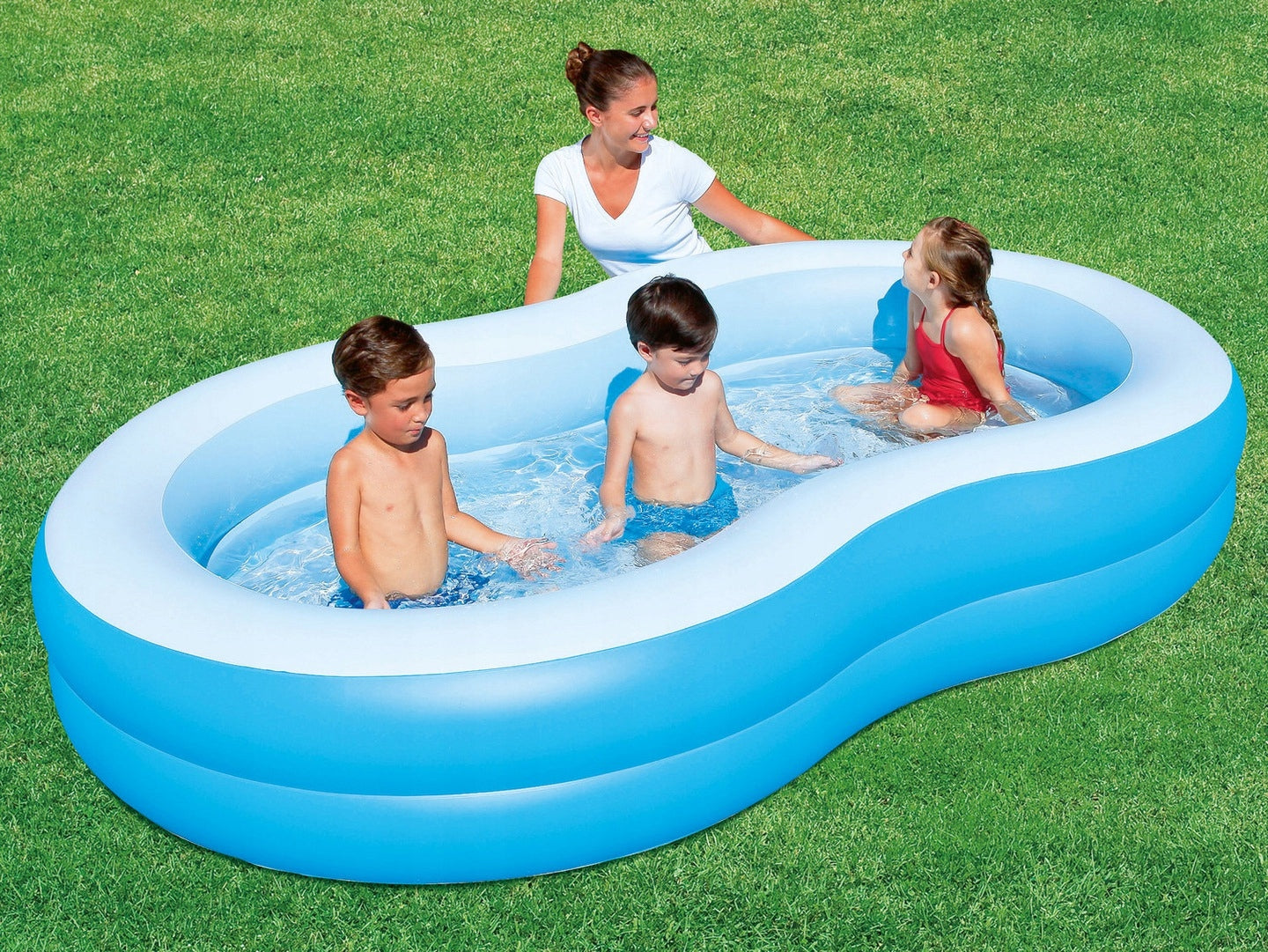 BESTWAY 54117 INFLATABLE POOL 262x157x46 CM 544L Brand Bestway