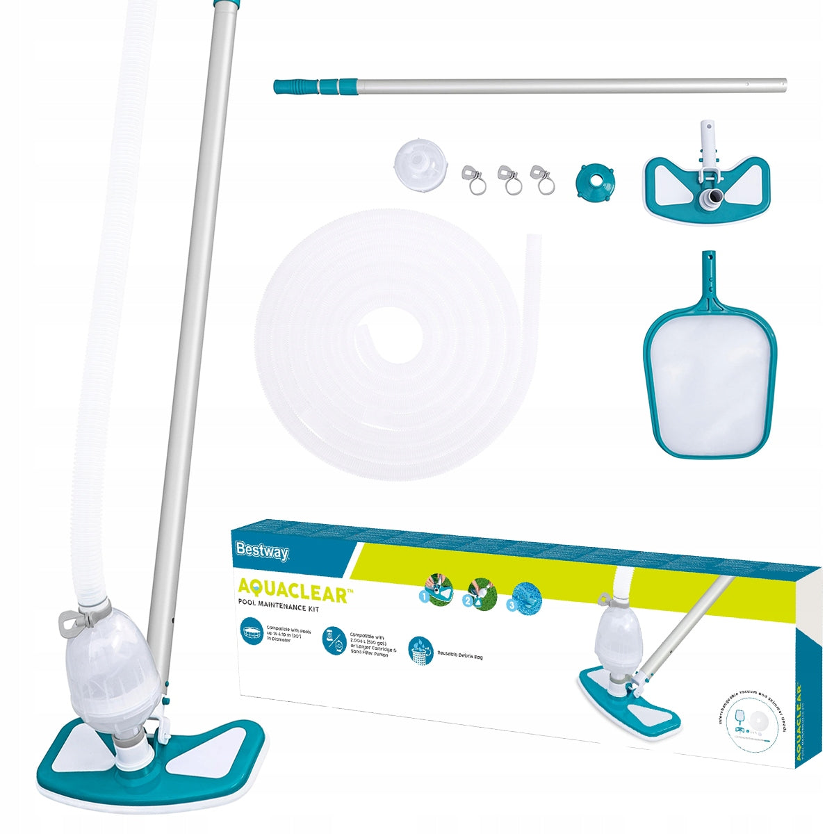 BESTWAY 58234 POOL CLEANING KIT POOL CLEANER Batteries included no