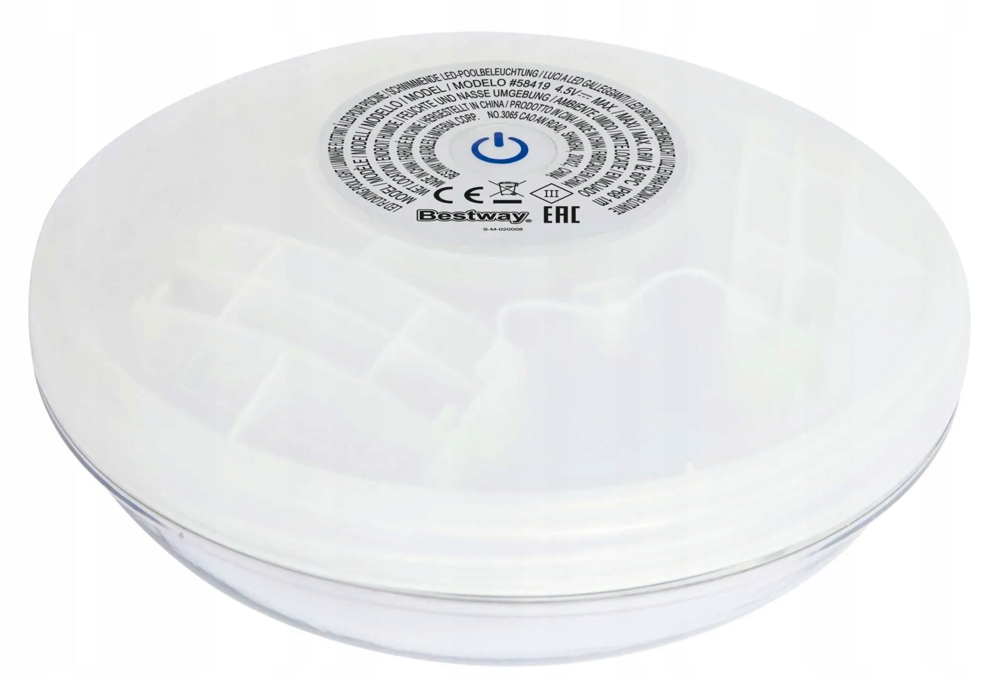 BESTWAY 58419 LED LIGHTING POOL LIGHT FOR SWIMMING POOL 4 COLORS 7 MODES Manufacturer code 58419