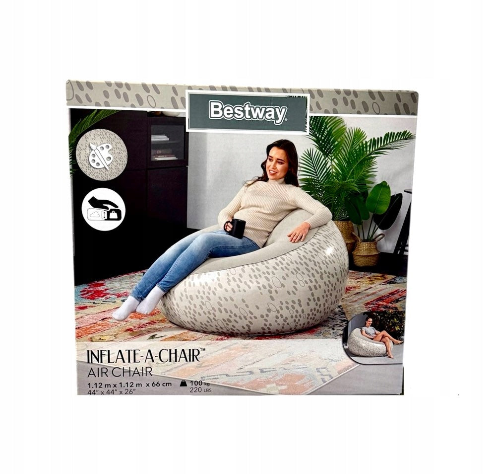 BESTWAY Inflatable armchair 112x112x66 cm Grey