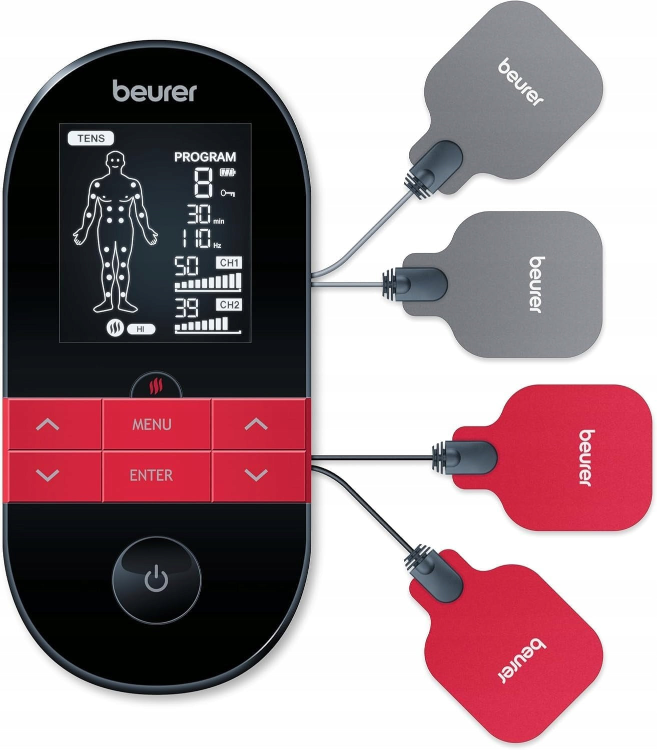 BEURER TENS/EMS MUSCLE STIMULATOR WITH HEATING AND PAIN RELIEF