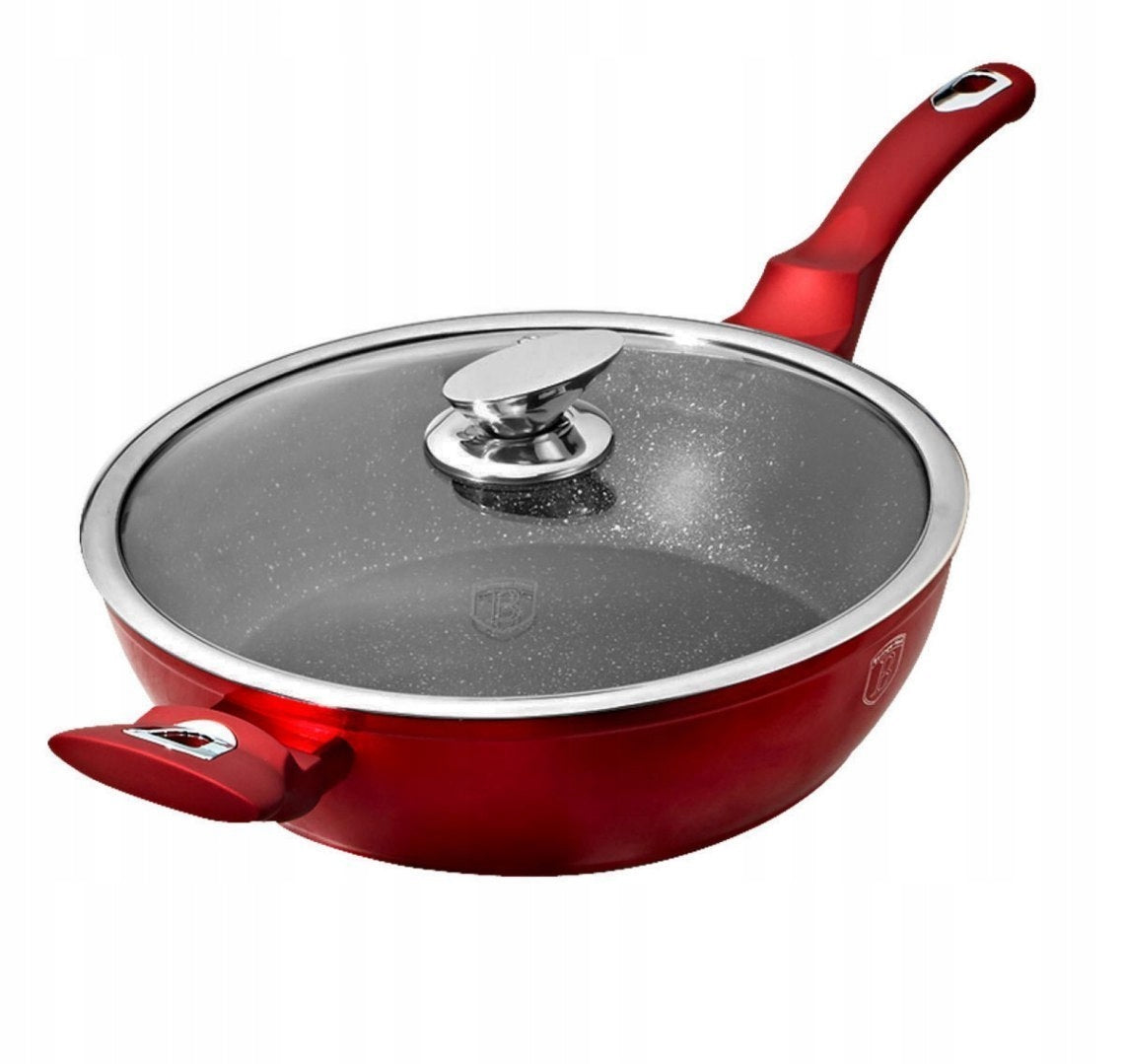 BH-1261N - Granite pan with lid 32 cm Berlinger Haus Burgundy Line