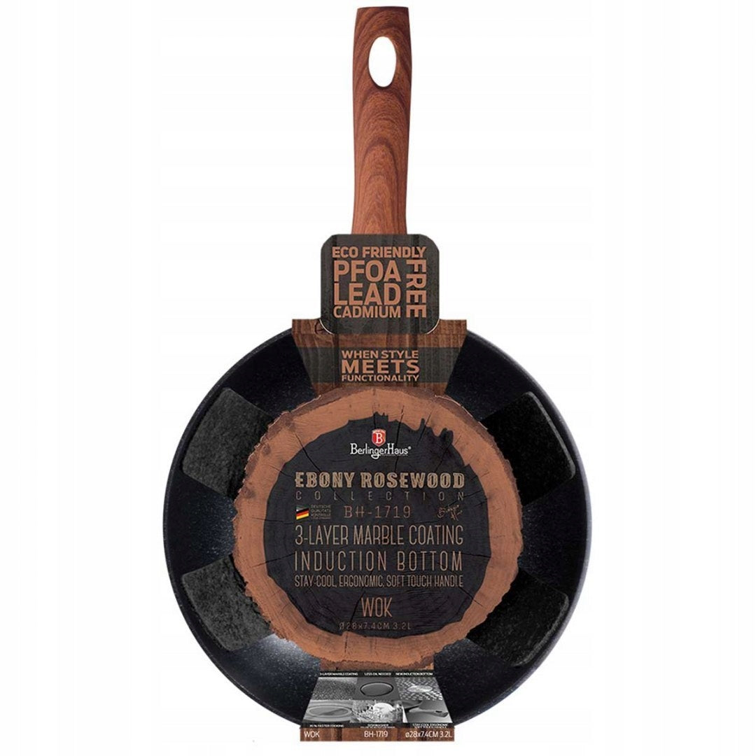 BH-1719 - Granite Wok 28 cm Berlinger Haus Ebony Rosewood Collection Manufacturer code BH-1719