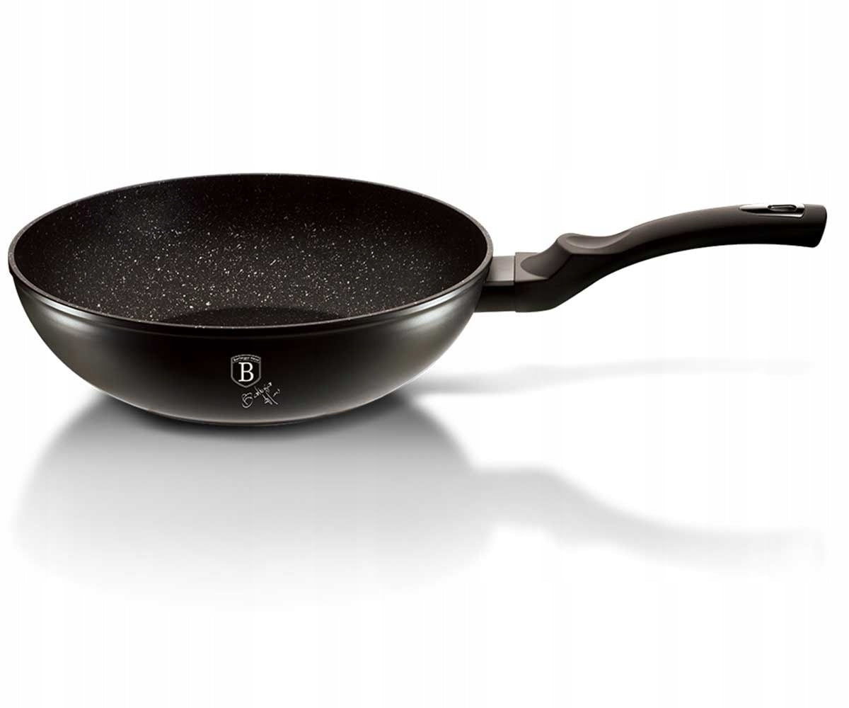 BH-1848 - 28 cm Granite Wok Berlinger Haus Black Silver Collection Packaging status original