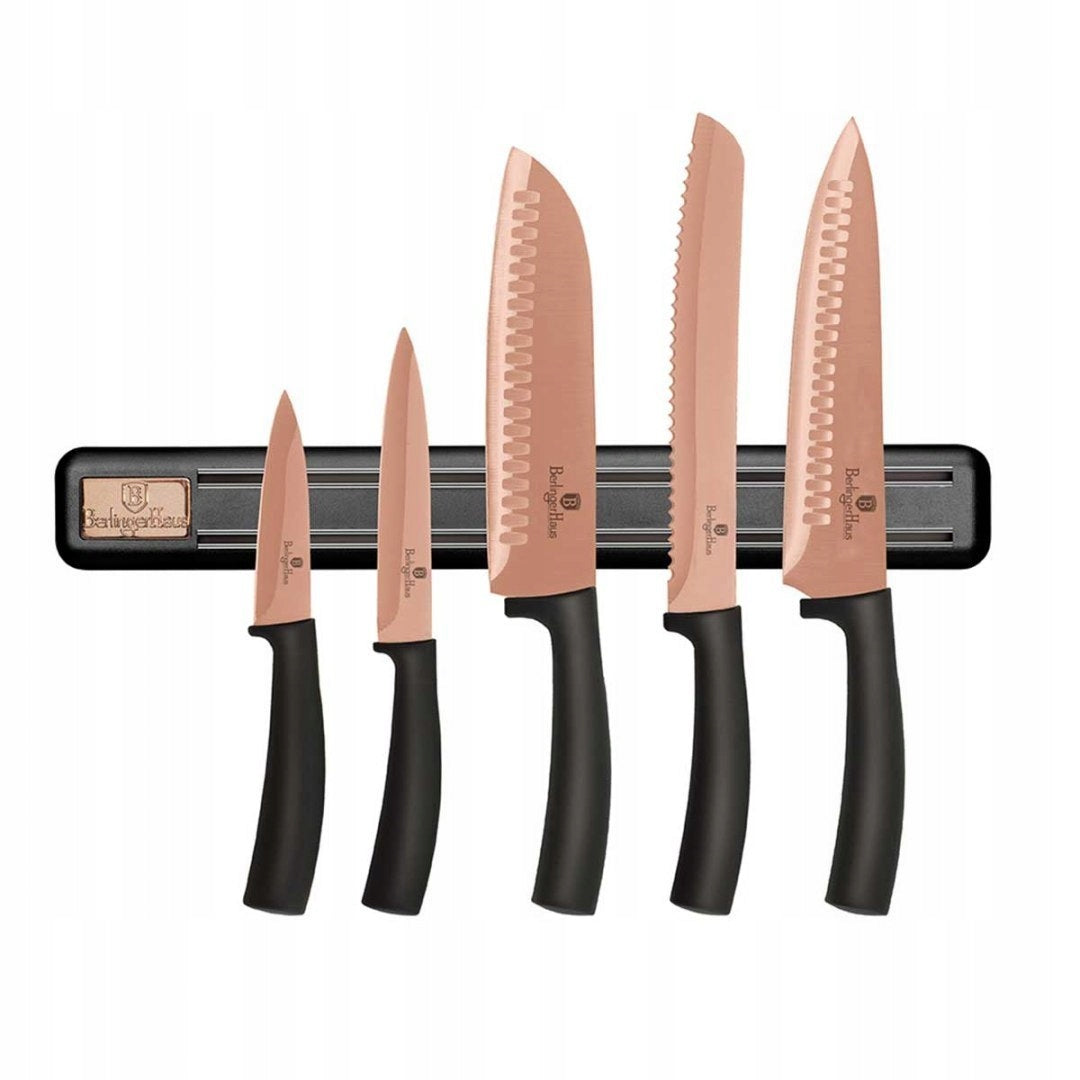 BH-2614A - Set of knives with magnetic strip 6 el. Berlinger Haus Rose Gold