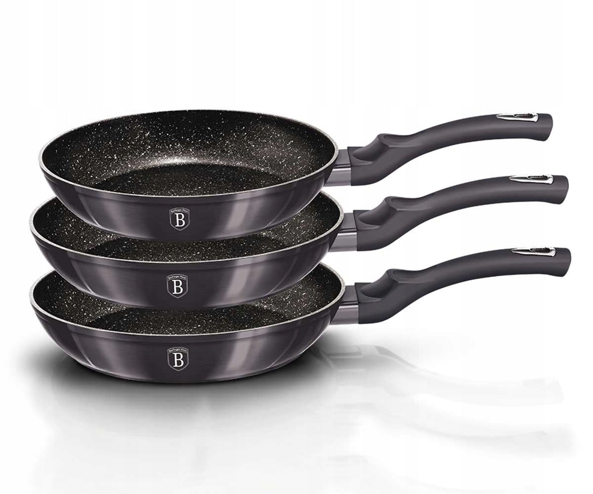 BH-6903 - Set of 3 el. granite pans BerlingerHaus Carbon Pro Edition