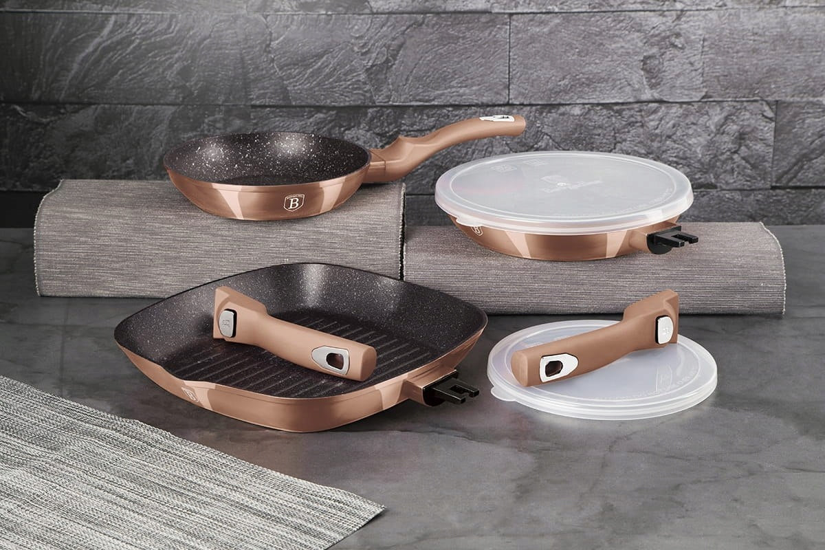 BH-7038 - Set of pans 5 el. BERLINGER HAUS ROSE GOLD induction Packaging status original