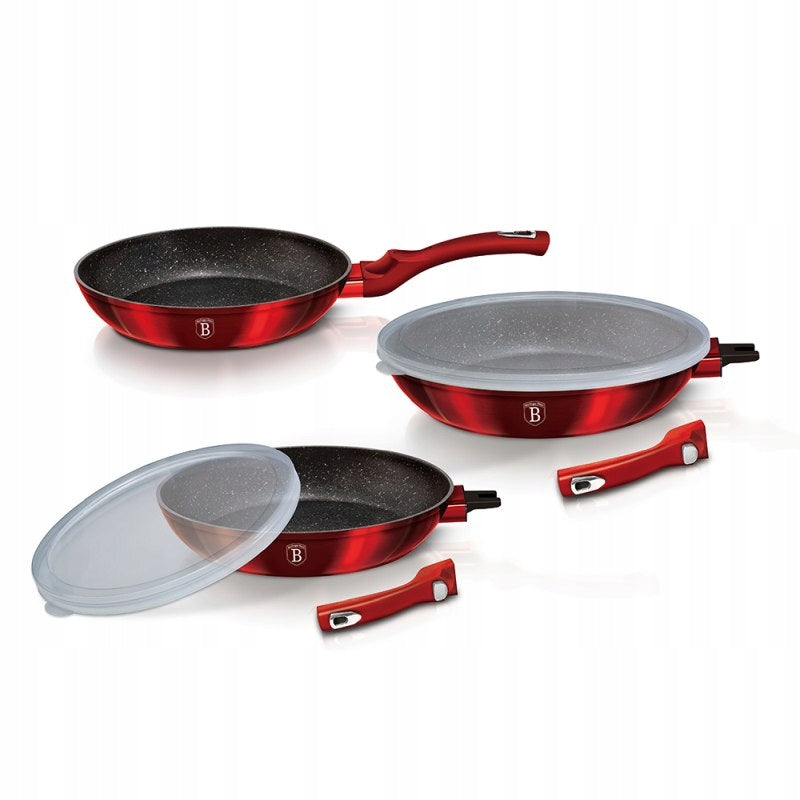 BH-7053 Pan set Berlinger Haus Burgundy Line 6 el.
