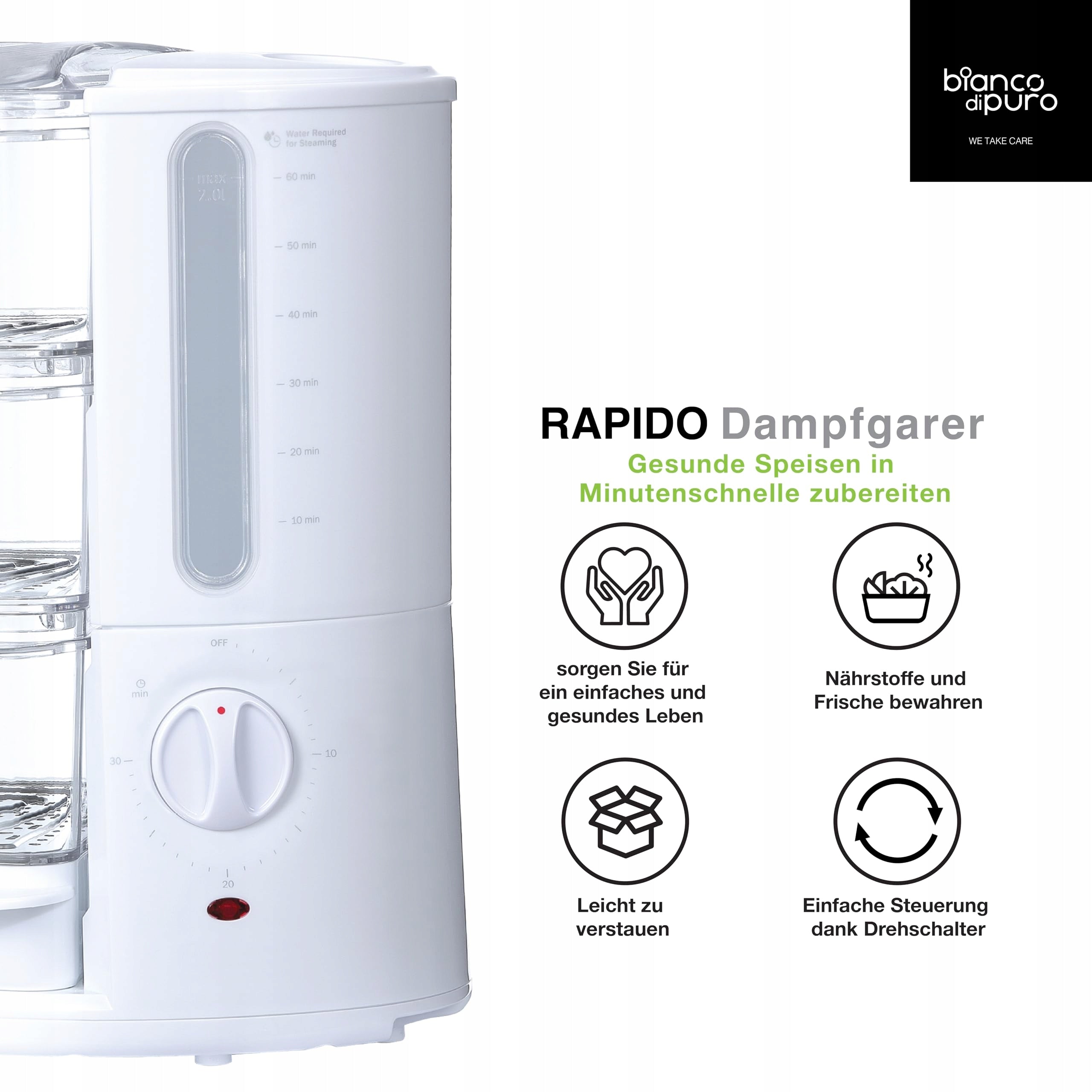 BIANCO DI PURO Rapido Steamer 50% Faster Strix BPA Free Brand no brand