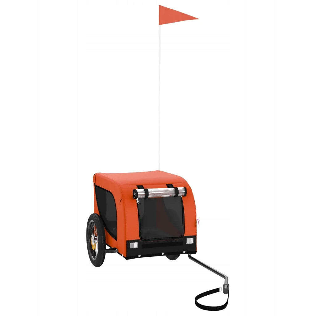 BICYCLE TRAILER FOR ANIMALS DOG CAT ORANGE-BLACK