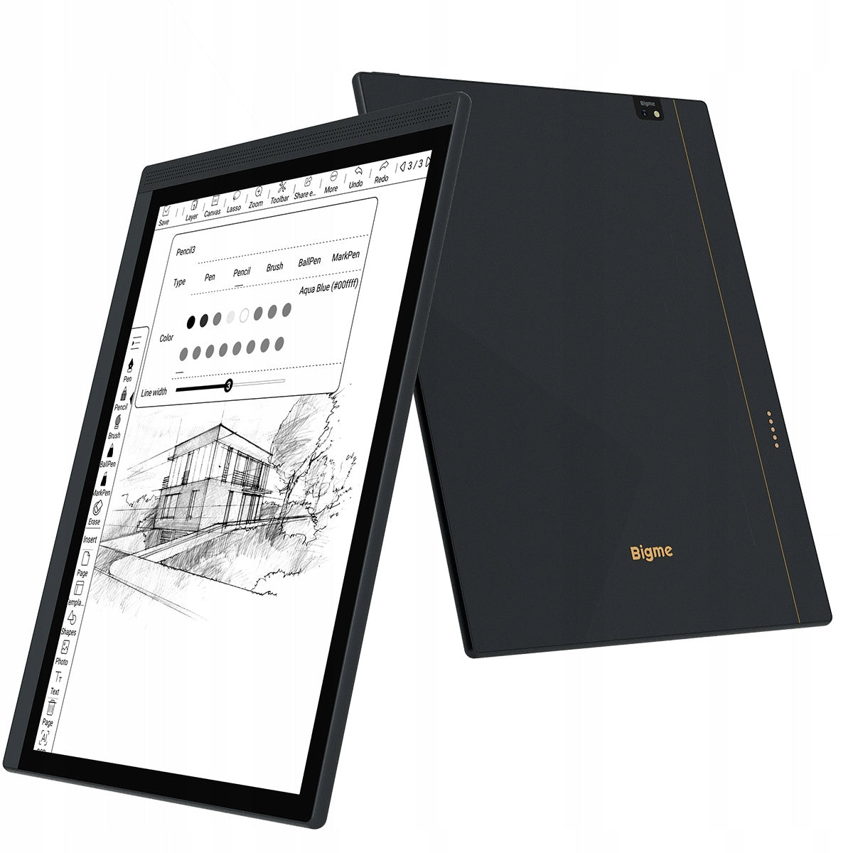 BIGME B1051 2in1 E-book and notebook reader 6/128 GB 10” black and white touch Batteries included no