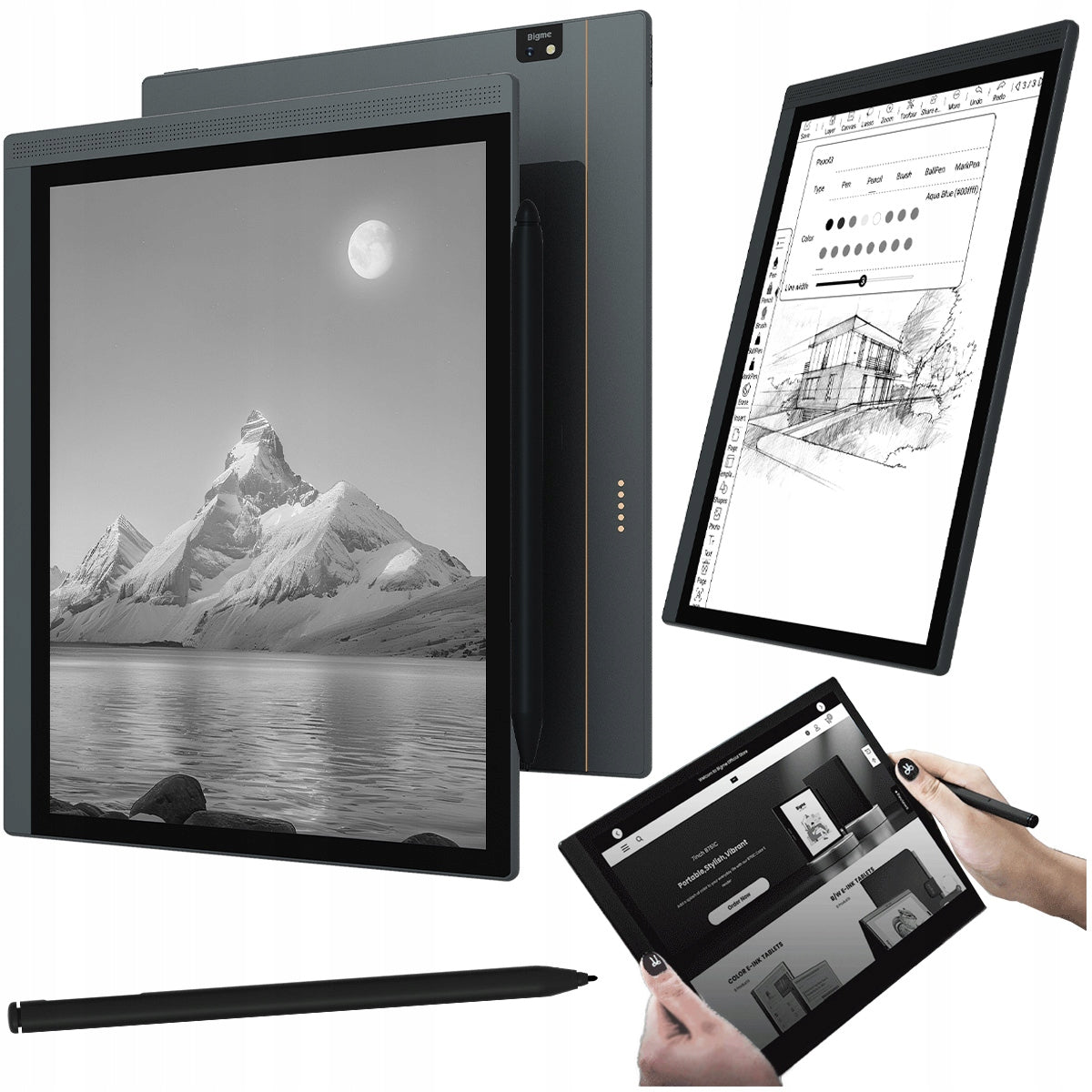 BIGME B1051 2in1 E-book and notebook reader 6/128 GB 10” black and white touch Brand Bigme