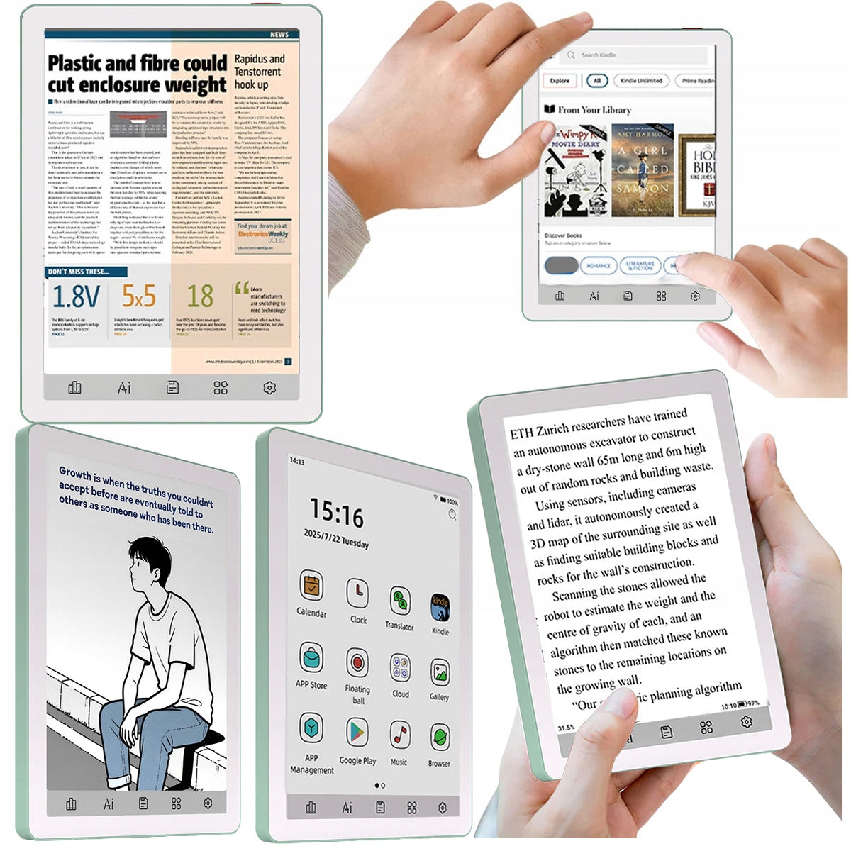 BIGME B6 E-book reader notebook 4/64 GB 6” E-ink color backlit touch