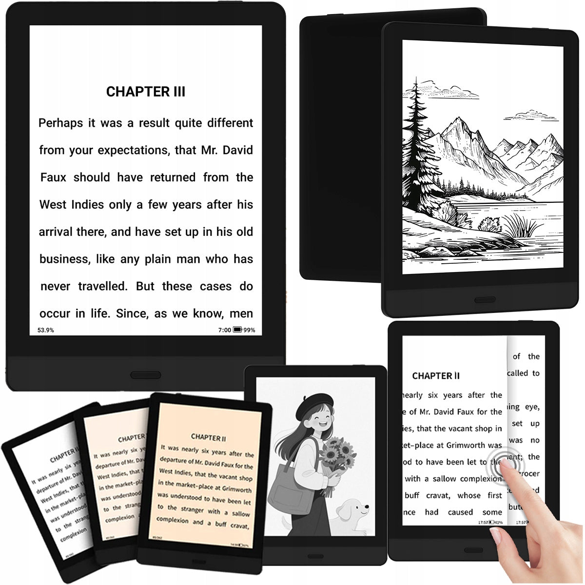 BIGME READ e-book reader black display black - white 6" E-Ink