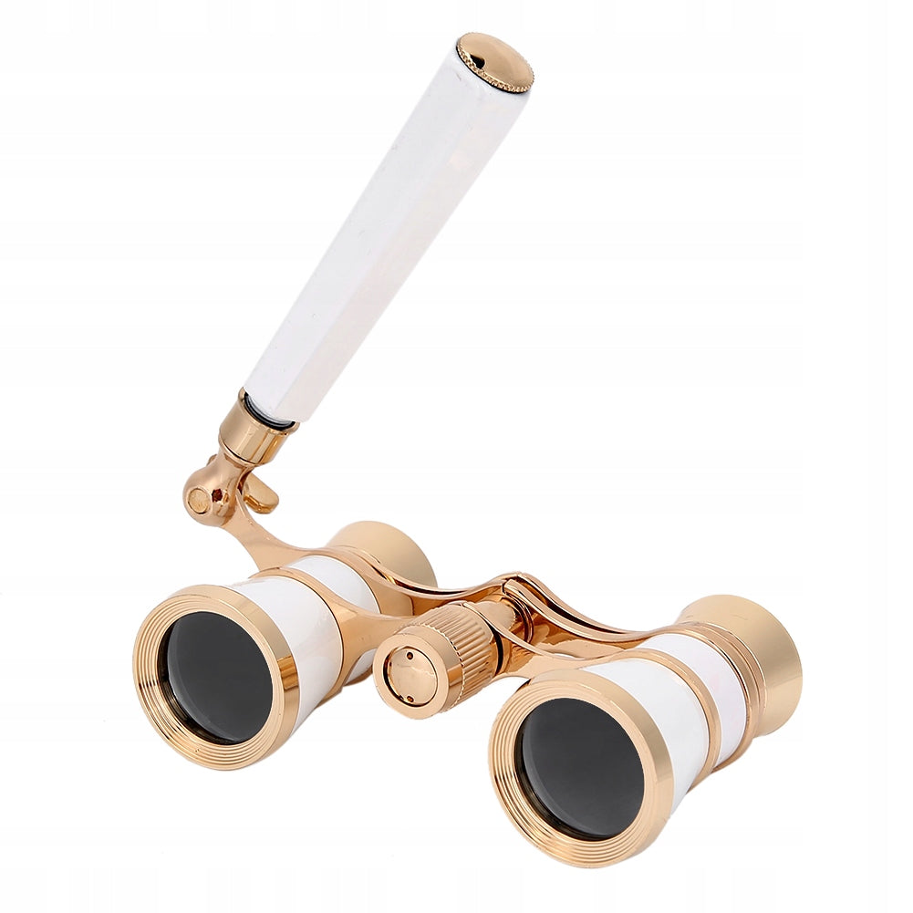 BINOCULAR TELESCOPE OPERA 3X25 PORTABLE BINOCULARS SET Color white