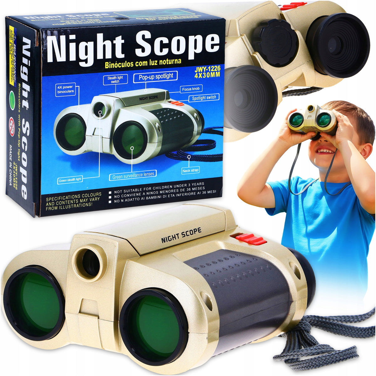 BINOCULARS FOR CHILDREN NIGHT VISION CHILDREN'S NIGHT VISION 4X30