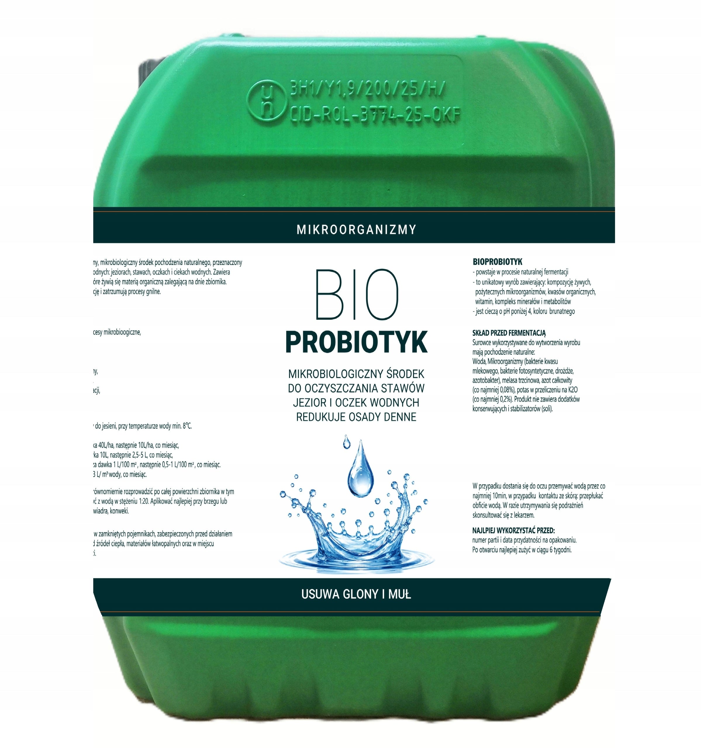 BIO PRO BIOTYK 5L NATURALNE OCZYSZCZA STAWY OCZEKA WODNE USUWA MUŁ I GLONY