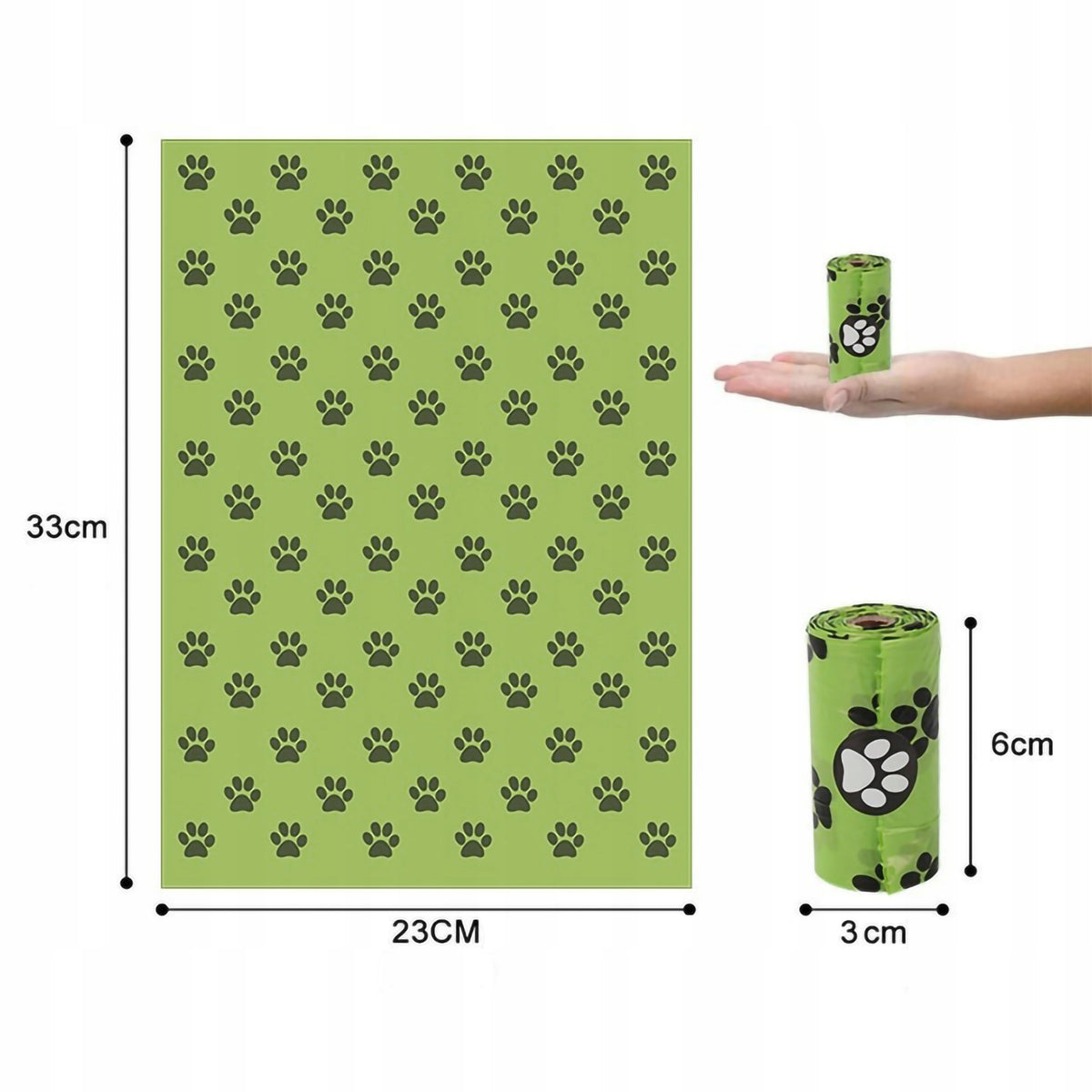 BIODEGRADABLE BAGS Dog feces bags BIO 360 pcs.+ FRAGRANCE CASE Medical device no