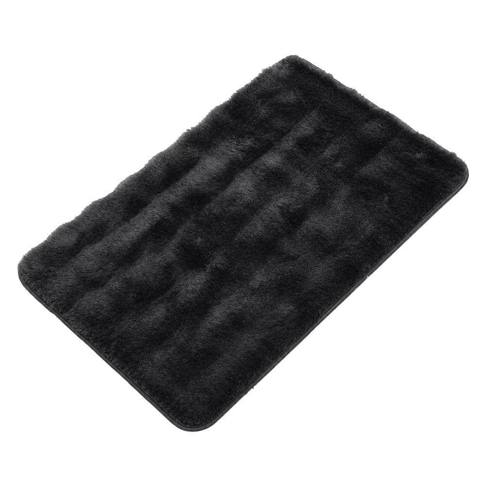 BLACK BATHROOM RUG SOFT 50x80 CM FLUFFY NON-SLIP STYLISH Packaging status original