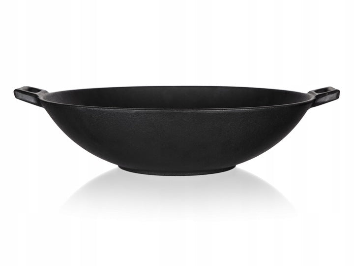 BLACK CAST IRON WOK PAN BANQUET 36,5 cm
