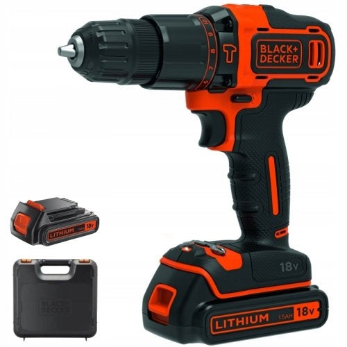 BLACK+DECKER Aku příklepová vrtačka 18V s 2 převodovými stupni + 2 aku BDCH