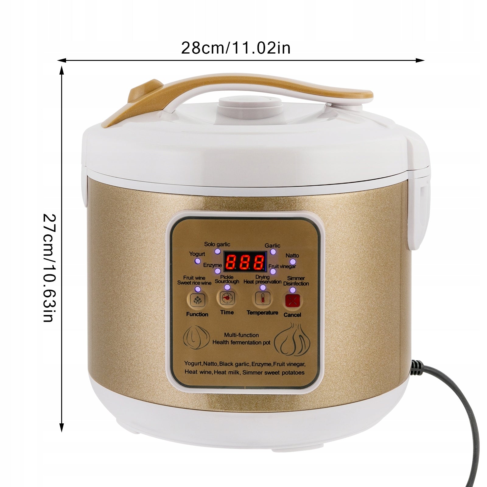 BLACK GARLIC/YOGURT FERMENTER 6L MULTIFUNCTIONAL AUTOMATIC MACHINE 90W Manufacturer code 943370