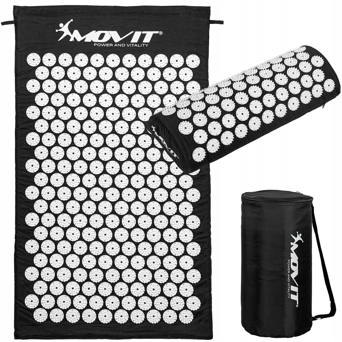 BLACK HEALTH ACUPRESSURE MAT WITH SPIKES Color black