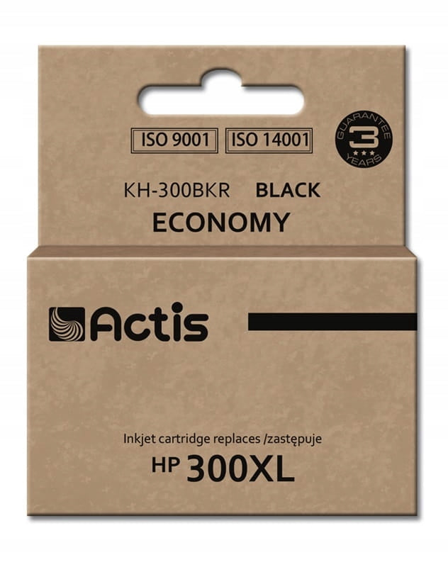 BLACK INK Actis KH-300BKR FOR HP 300XL CC641EE F4280 F2480 C4680 D1660 20m