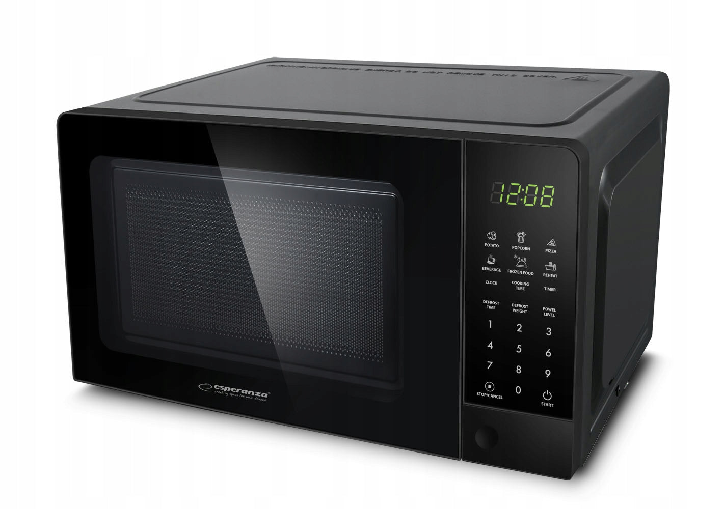 BLACK MICROWAVE OVEN Powerful MICROWAVE FREESTANDING 20L 1100W EAN (GTIN) 4712934759898