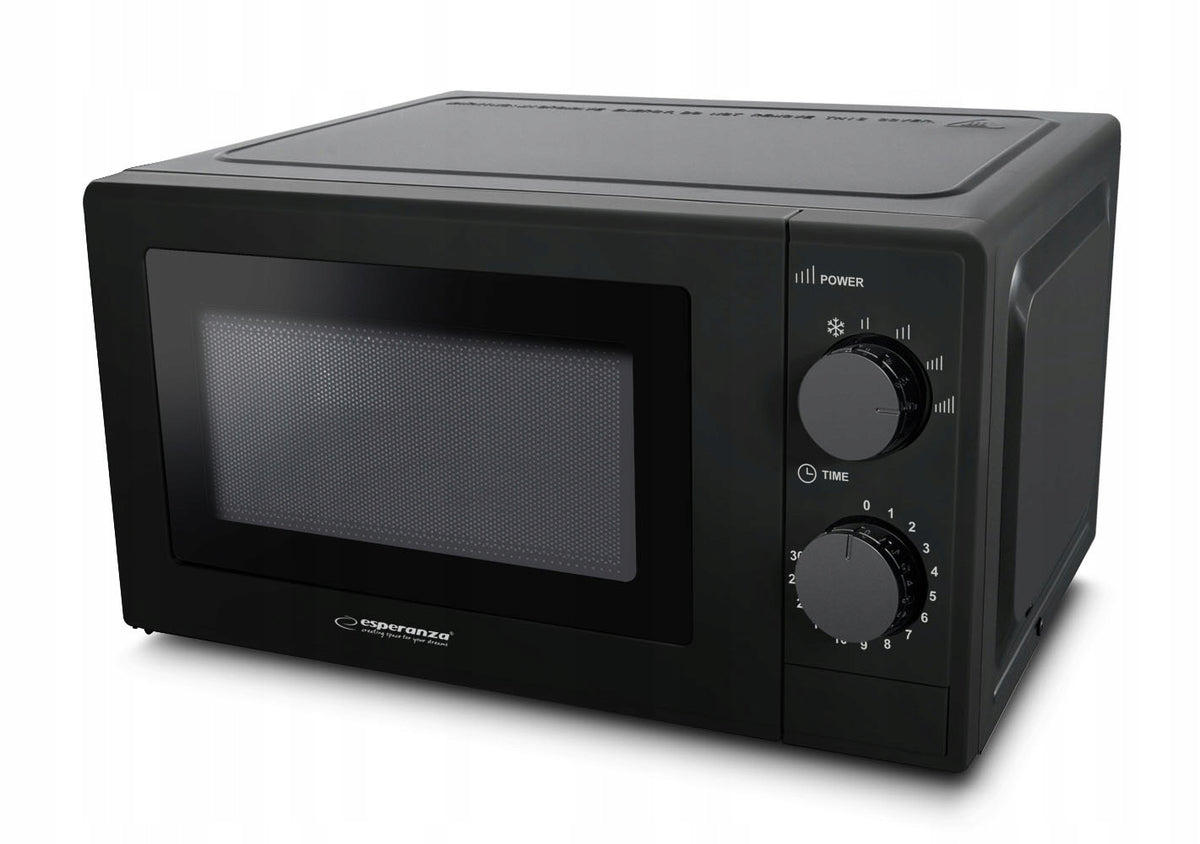 BLACK MICROWAVE OVEN Powerful MICROWAVE FREESTANDING 20L 1100W TIMER Packaging status original