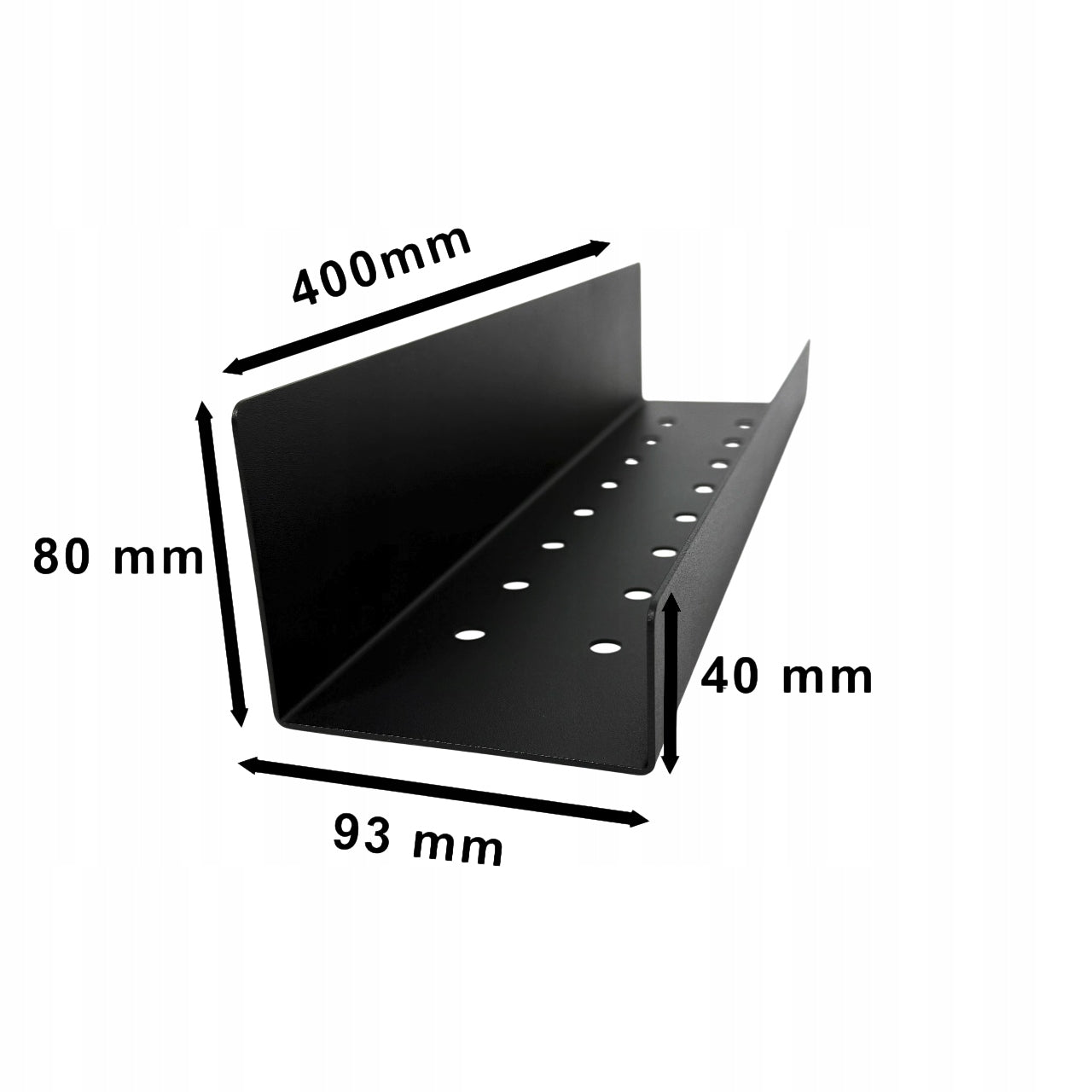 BLACK PREMIUM METAL SHOWER SHELF FOR BATHROOM HANGING 40 cm Brand no brand