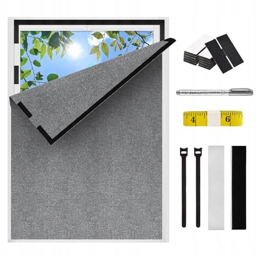 BLACKOUT BLIND 130X150 CM GREY FOR WINDOW ROOM BEDROOM FOR HOME Brand no brand