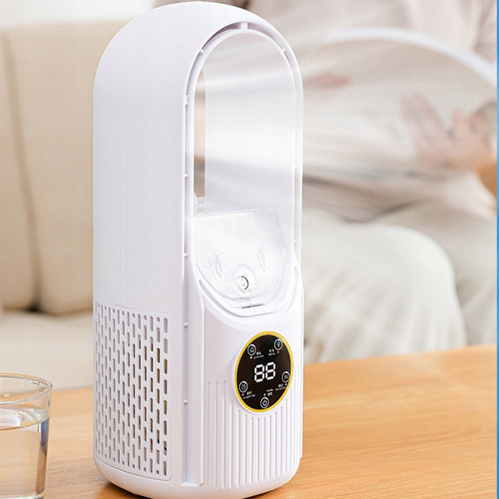 BLADELESS COOLING FAN QUIET 6 GEARS HUMIDIFIER 100ML USB WHITE Brand no brand