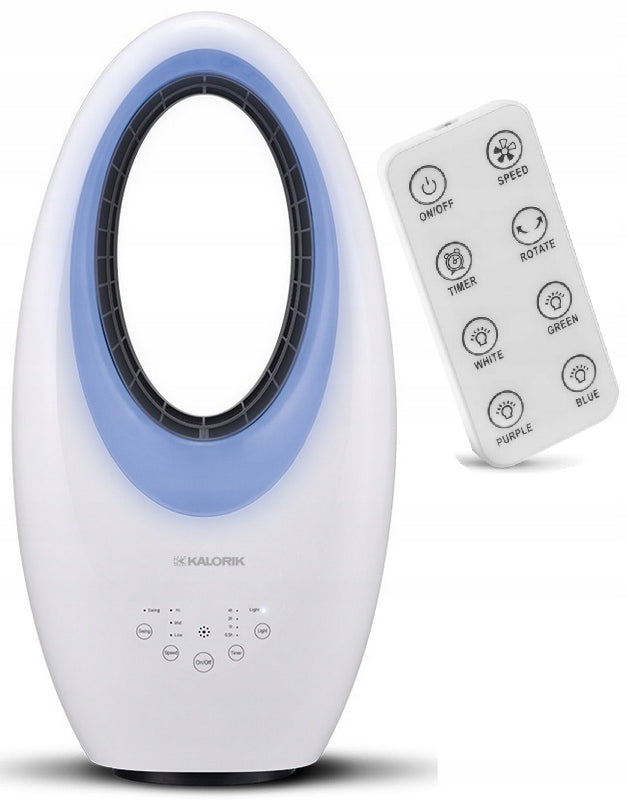BLADELESS FLOOR FAN OSCILLATION TIMER REMOTE CONTROL LED LIGHTING Manufacturer code VT2000-KALORIK