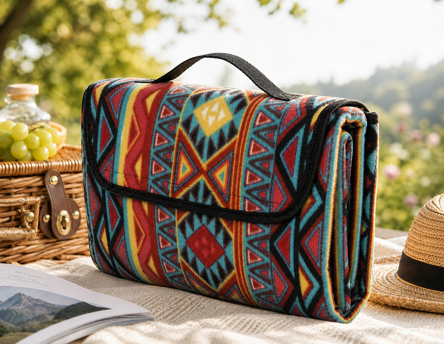 BLANKET PICNIC BEACH CAMPING 200x200 CM MAT WATERPROOF INSULATION FLEECE Manufacturer code B3711