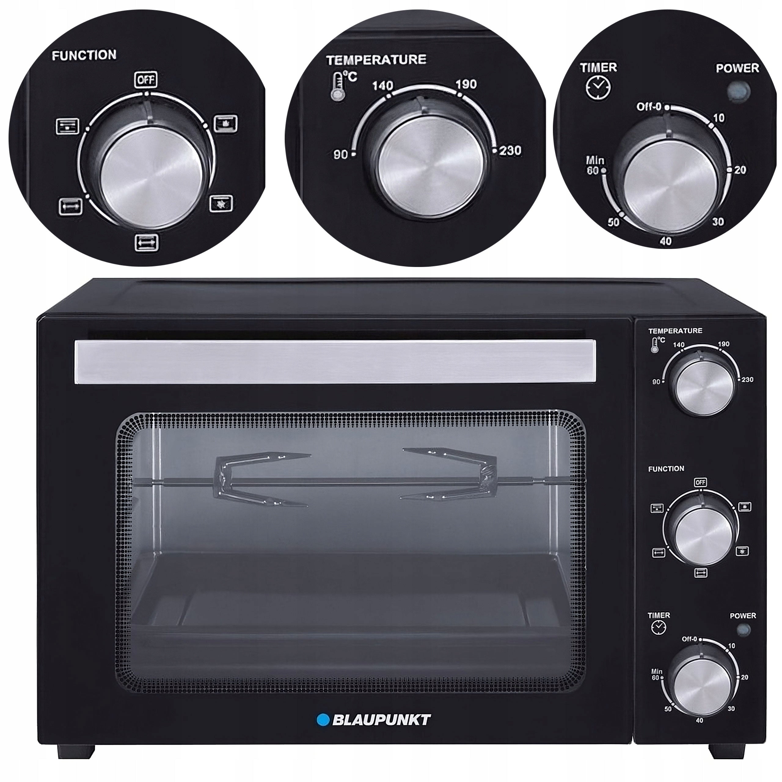 BLAUPUNKT ELECTRIC OVEN 45L SPIT CONVECTION THERMOCOUPLE EOM601