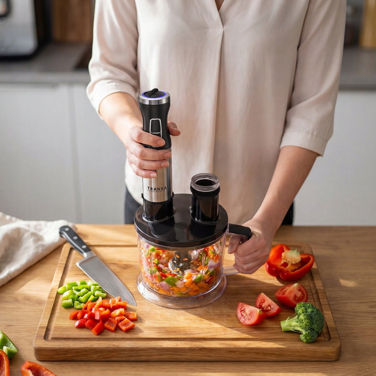 BLENDER HANDHELD MULTIFUNCTIONAL MIXER MALAXER SET 6in1 HIGH POWER 1800W Packaging status original
