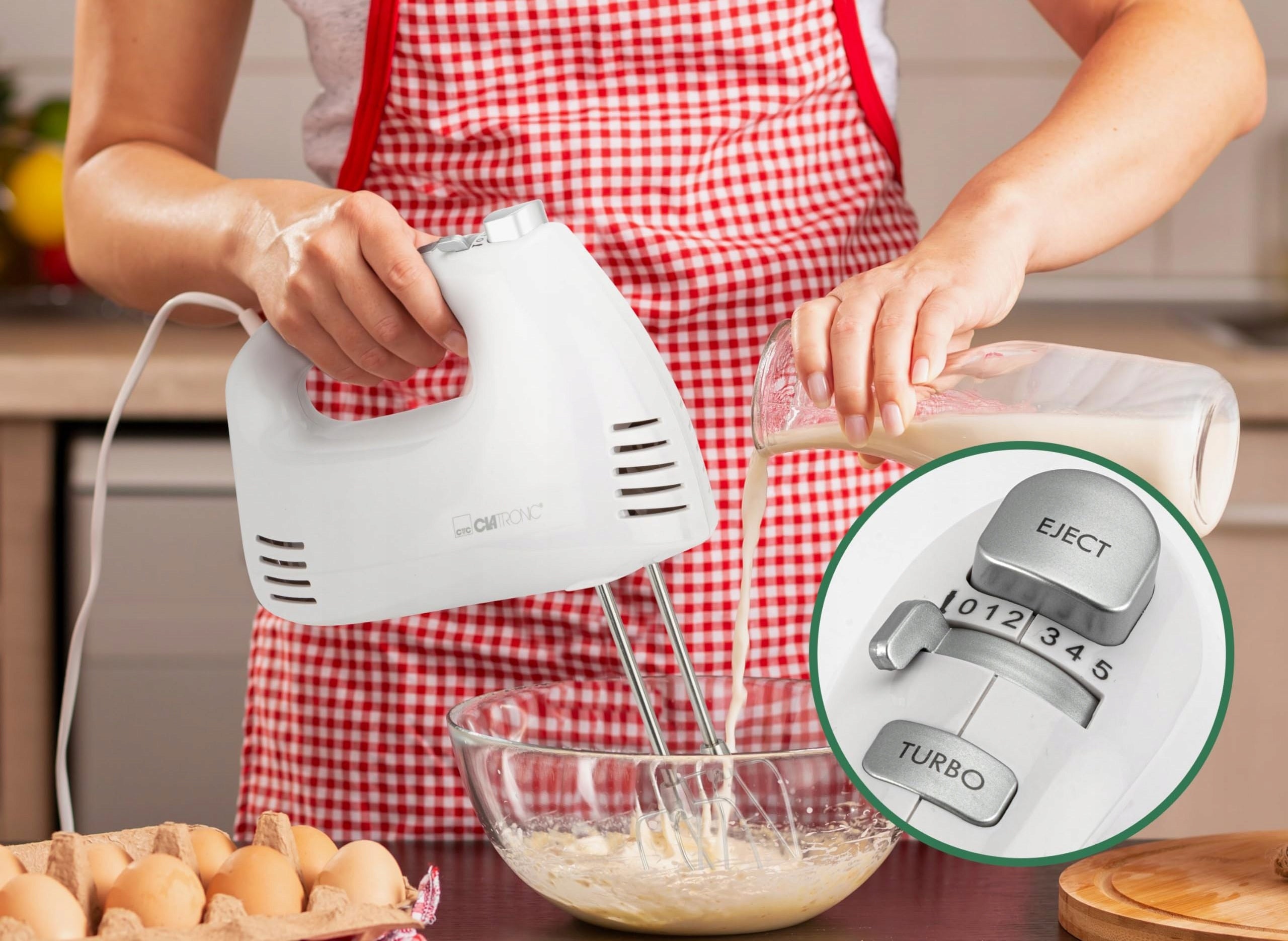 BLENDER MIXER FOOD PROCESSOR HANDHELD 3in1 CLATRONIC HM 3524 WHITE Brand Clatronic