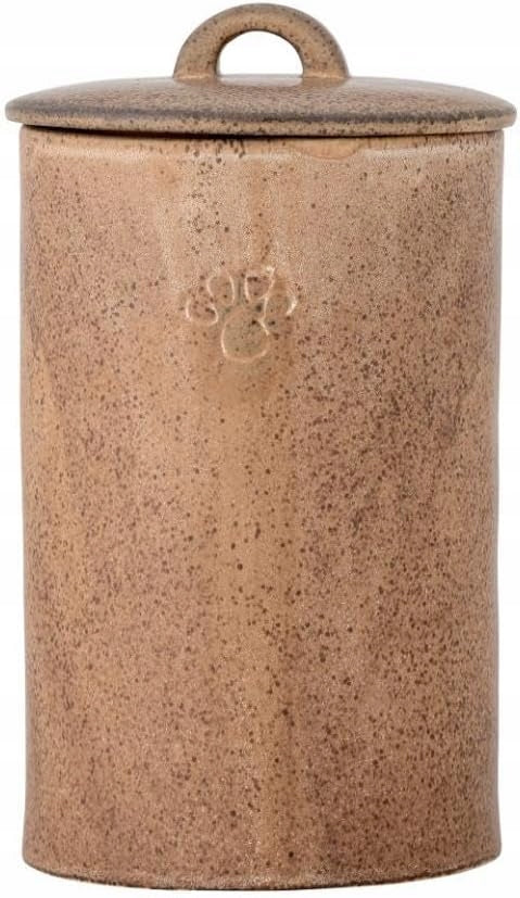 BLOOMINGVILLE BUDDHA STONEWARE CONTAINER FOR PET FOOD 1,5L BROWN