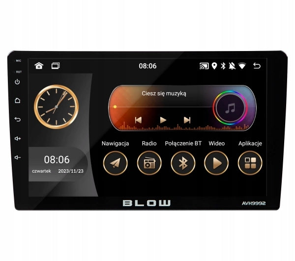 BLOW RADIO AVH-9992 2DIN 9" ANDROID/WIFI/GPS/ CARP Packaging status original