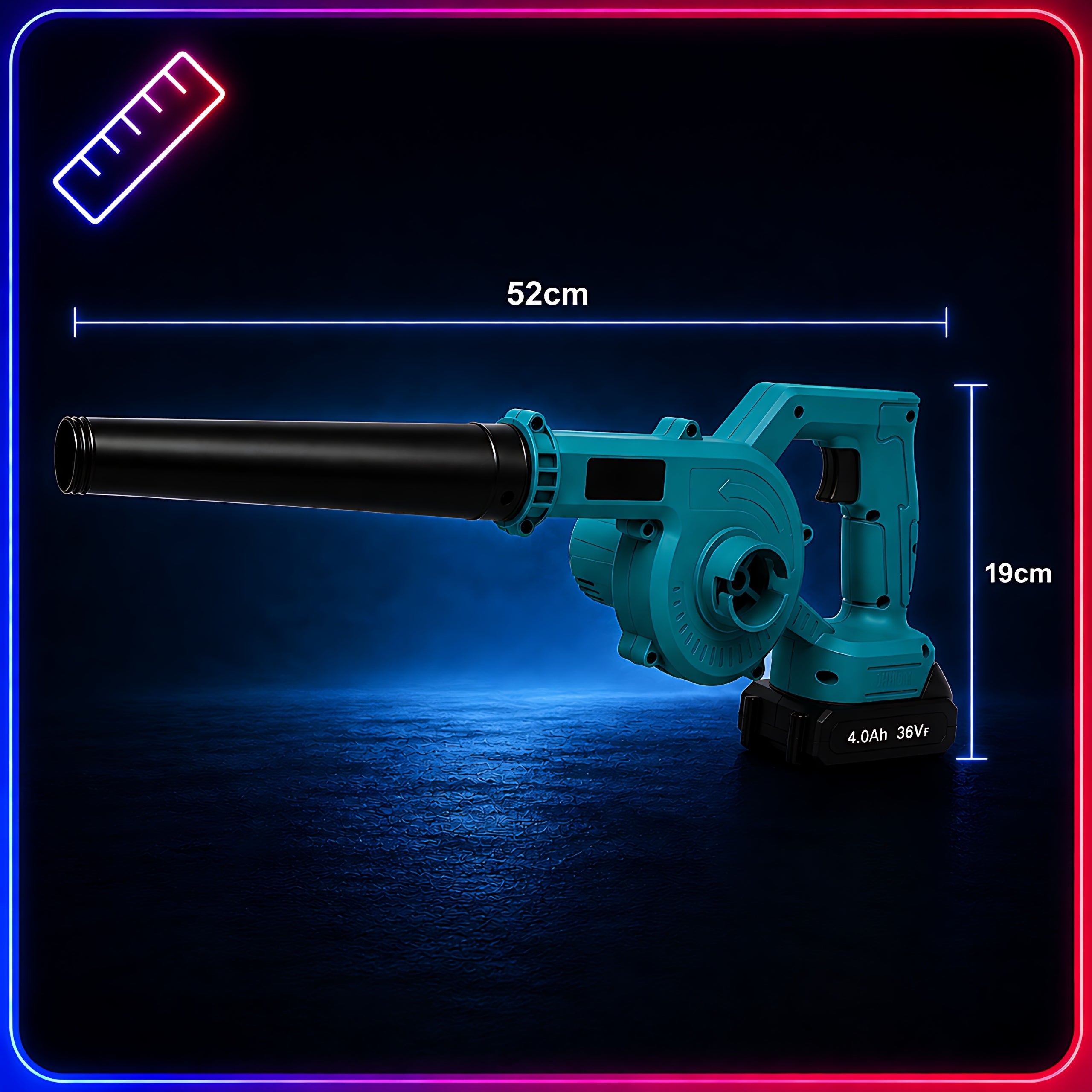 BLOWER CORDLESS VACUUM CLEANER FOR GARDEN DEHUMIDIFICATION SNOW LEAVES 2in1 AKU Tool weight 0.55 kg