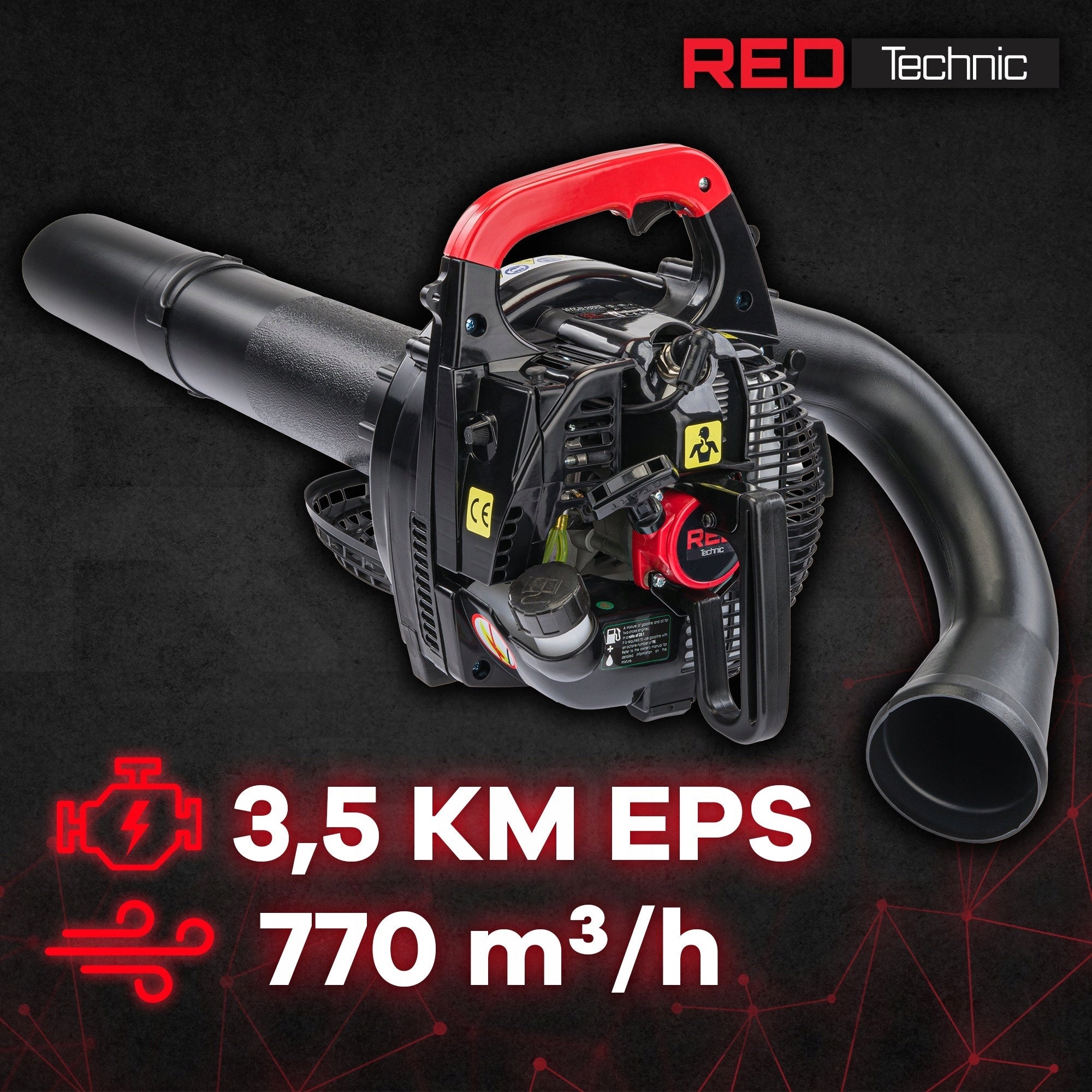 BLOWER VACUUM CLEANER COMBUSTION SHREDDER FOR GARDEN SNOW LEAVES 3,5KM 4in1 Manufacturer code RTODL0058
