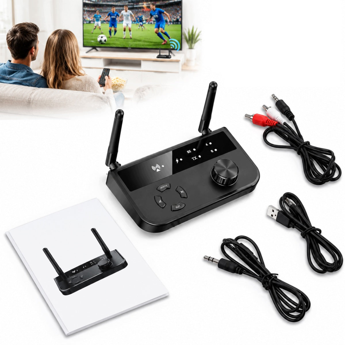 BLUETOOTH ADAPTER FOR TOWER AMPLIFIER HIFi RCA/AUX/3.5mm RECEIVER 5.3