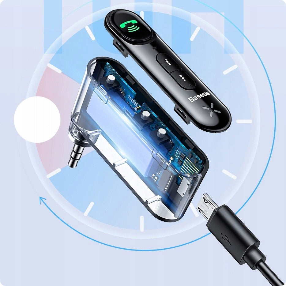 BLUETOOTH ADAPTER RECEIVER BASEUS Qiyin 5.0 mini jack 3.5mm AUX Transmitter Brand Baseus