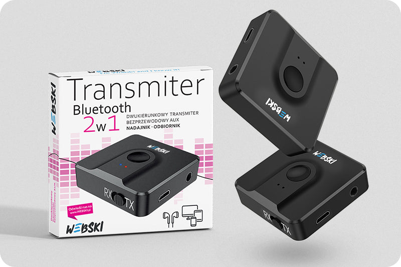 BLUETOOTH AUDIO TRANSMITTER AUX TRANSMITTER/RECEIVER Brand Webski