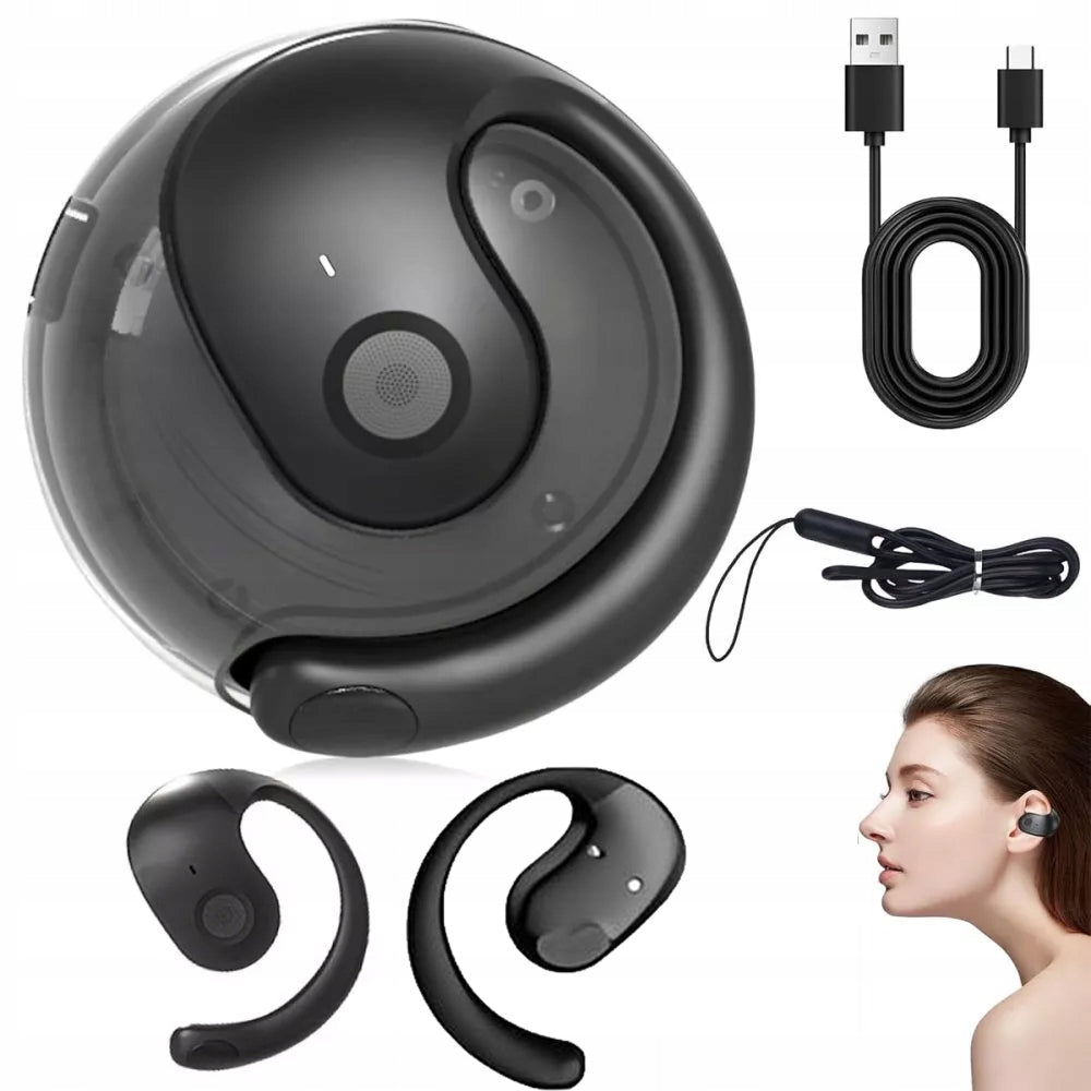 BLUETOOTH HEADPHONES WITH INTELLIGENT TRANSLATION COMFORTABLE TO WEAR, BLACK