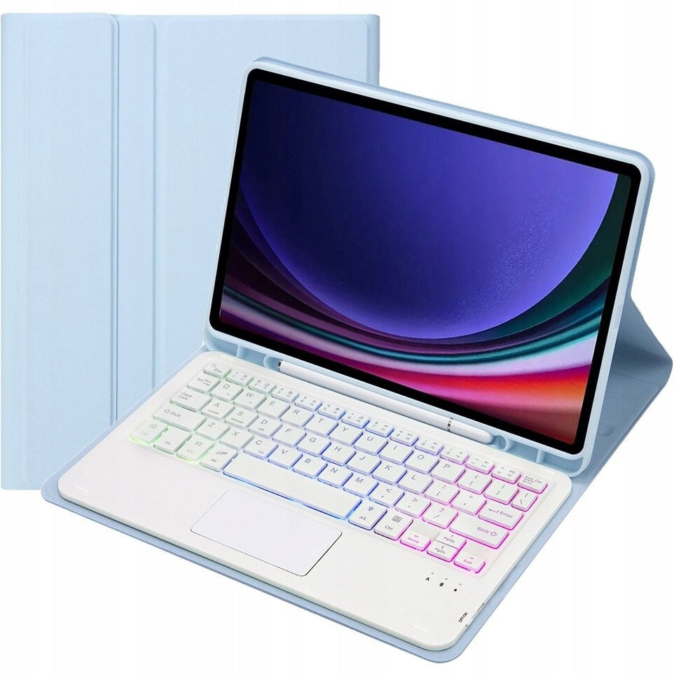 BLUETOOTH KEYBOARD CASE FOR GALAXY TAB S9 FE/ S10 FE / S10 LITE CASE RGB